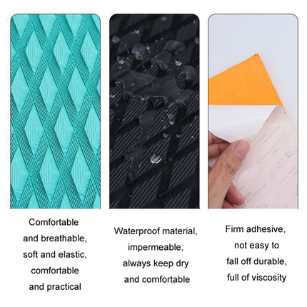 4pcs /Set EVA Surfboard Anti-Skid Pads Kayak Foot Pads, Black, Blue, Green, Orange