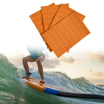4pcs /Set EVA Surfboard Anti-Skid Pads Kayak Foot Pads, Black, Blue, Green, Orange