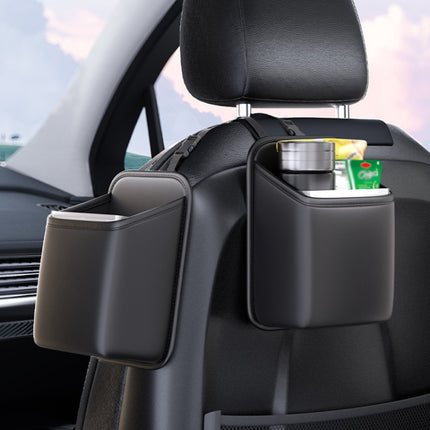 Car Seat Storage Bag With Waterproof Bucket Car Storage Multifunctional Trash Can