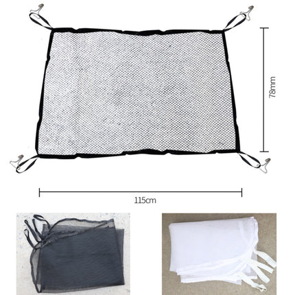 2pcs Car Radiator Front Windshield Insect Protection Net, Black, White