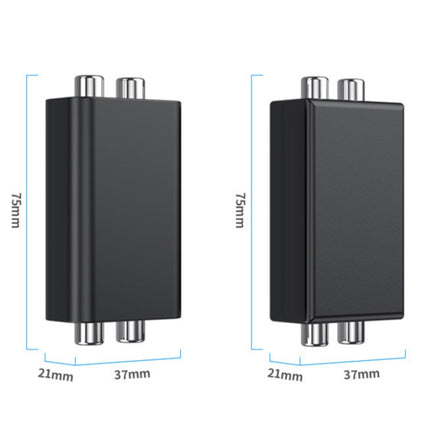 RCA Audio Ground Loop Isolator Anti-Interference Noise Reducer Eliminate Current Sound Bluetooth Receiver, Square, Ellipse