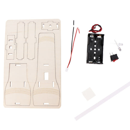 DIY Homemade Flashlight Wooden Handmade Toys Material Kit Creator Classroom Experimental Equipment, DIY Homemade Flashlight
