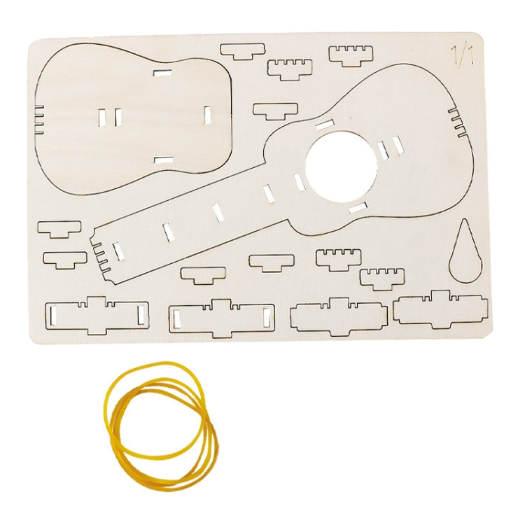 Rubber Band Guitar Sound Awareness Material Kit Kids DIY Toys Research Equipment, Rubber Band Guitar