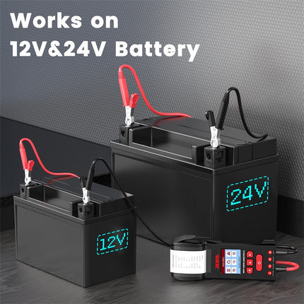 ANCEL 12V/24V Printer-Type Car Battery Tester Battery Power CCA Internal Resistance Life Detector, BST600