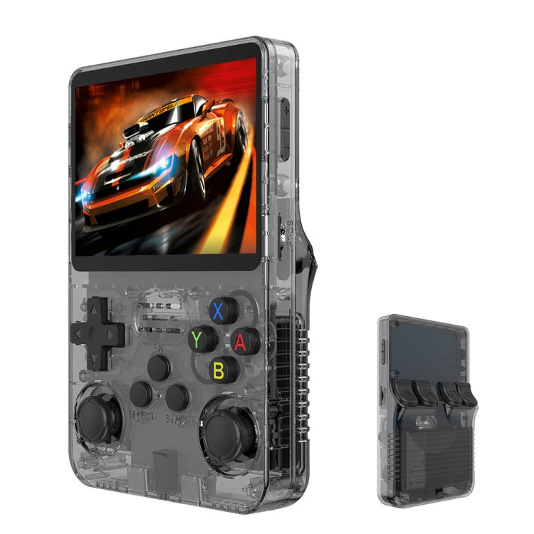 R36S Retro Handheld Game Console Linux System 3.5-Inch Screen Double TF Card Version, 64G Purple Transparent, 64G Gray Transparent, 64G White, 128G Purple Transparent, 128G Gray Transparent, 128G White