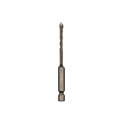 Hexagonal Shank Spiral Flute Cross Alloy Drill Bits Glass Tile Four Edge Drivers, 3mm, 4mm, 5mm, 6mm, 8mm, 10mm, 12mm