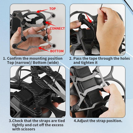 Für DJI Avata 2 RCSTQ Chassis Armor Carbon Fiber Leichte Schutz Crash Bumper