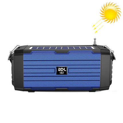 BDL-187 LED Light Solar Wireless Bluetooth Speaker Portable Outdoor Camping FM Radio