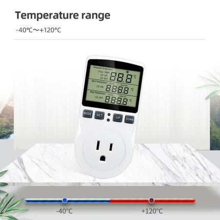 Intelligent Digital Thermostat Countdown Temperature Control Switch Socket Timing Temperature Controller, US Plug