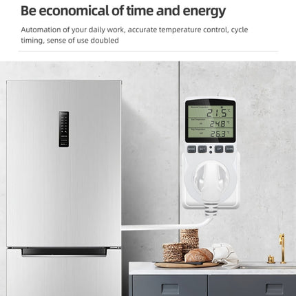 Intelligent Digital Thermostat Countdown Temperature Control Switch Socket Timing Temperature Controller, US Plug