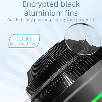 LED Colorful Light 4Pin Cooler Desktop CPU Cooling Fan, Ice Blade W120