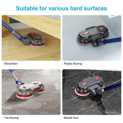 Vacuum Cleaner Electric Mop Head with Detachable Water Tank and 6 Mop Pads, For Dyson V7 / V8 / V10 / V11 / V15 / G5, For Dyson V6 / DC62, For Dyson V10 Slim / V12