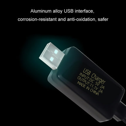 11.1V 2A 3S Lithium Battery USB Charger With Light, 4 Pin Plug