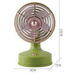 Retro Desktop USB Charging Small Fan 90 Degree Adjustable Angle Fan