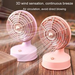 Retro Desktop USB Charging Small Fan 90 Degree Adjustable Angle Fan