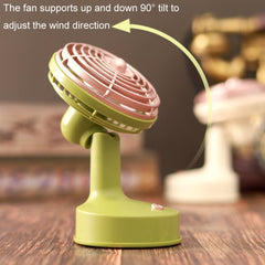 Retro Desktop USB Charging Small Fan 90 Degree Adjustable Angle Fan