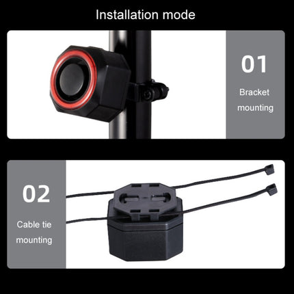 Bicycle Smart Taillight Anti-theft Alarm Brake Warning Light, WL03C Remote Control, WL03C Set + Silicone Remote Control, WL09C Remote Control