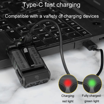 V20 Portable Keychain Light Rechargeable Bright Mini Flashlight