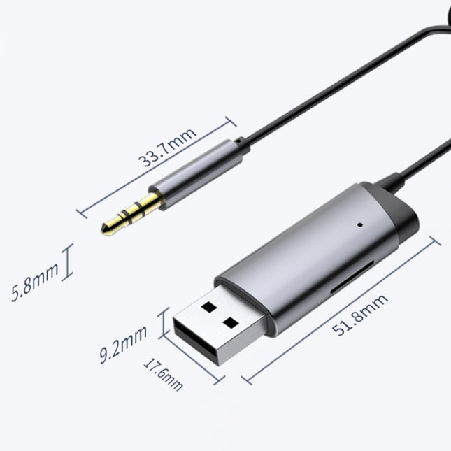 AUX Car Bluetooth Receiver Adapter 3.5mm Cell Phone Computer Connector With TF Card Slot