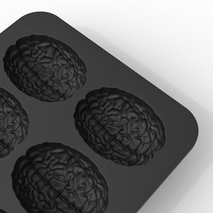 10 Grids Brain Halloween Chocolate Mould Homemade Brain Cake Mould DIY Candy Soft Molds, 10 Grids Brain