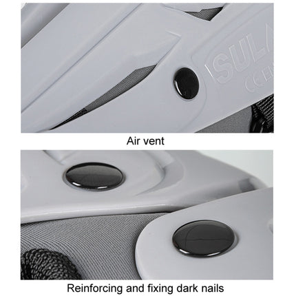 SULAITE Motorcycle Outdoor Riding Breathable Protective Equipment, 2pcs /Set Knee Pads Gray, 4pcs /Set Knee Elbow Pads Gray, 2pcs /Set Elbow Pads Gray