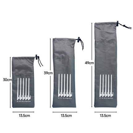 Ground Spike Storage Bag Outdoor Camping Accessories Portable Handheld Storage Bag, S 20cm, M 30cm, L 40cm