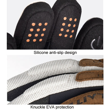 SULAITE Motorcycle Riding Breathable Conductive Touch Screen Full Finger Gloves, M, L, XL, XXL