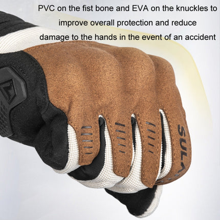SULAITE Motorcycle Riding Breathable Conductive Touch Screen Full Finger Gloves, M, L, XL, XXL