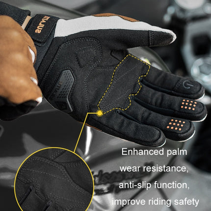 SULAITE Motorcycle Riding Breathable Conductive Touch Screen Full Finger Gloves, M, L, XL, XXL