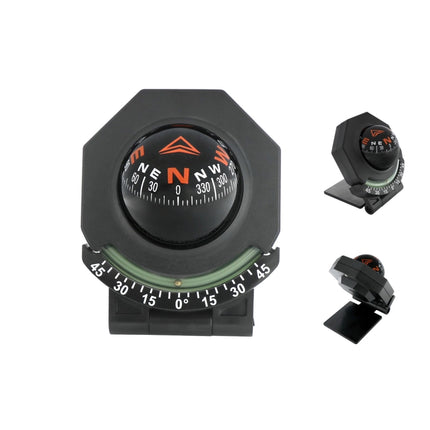 2 In 1 Car Compass With Slope Gauge Foldable High Precision Guide Ball, LC452