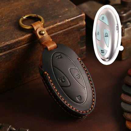 For Korean Hyundai Hallmo Car Handmade Key Bag, 5 Keys Brown, 5 Keys Blue, 5 Keys Black, 7 Keys Brown, 7 Keys Blue, 7 Keys Black