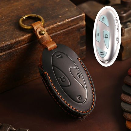 For Korean Hyundai Hallmo Car Handmade Key Bag, 5 Keys Brown, 5 Keys Blue, 5 Keys Black, 7 Keys Brown, 7 Keys Blue, 7 Keys Black