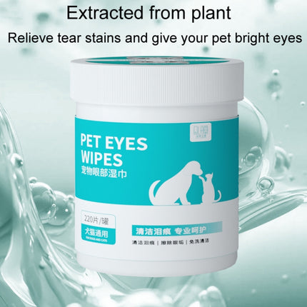 Pet Eye Wipes Cats And Dogs Tear Stain Cleaning Non-Woven Wipes, 220pcs / Can