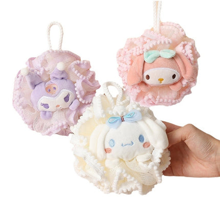 Cute Cartoon Bathing Flower Children Soft Bathing Ball Shower Foamer
