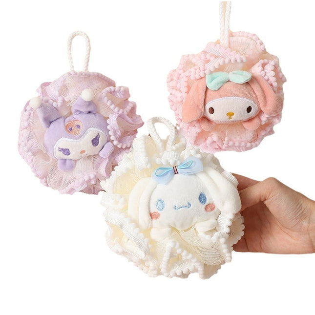 Cute Cartoon Bathing Flower Children Soft Bathing Ball Shower Foamer
