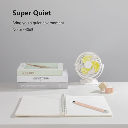 Ventilador mini de escritorio con clip JisuLife FA29A Ventilador portátil recargable por USB