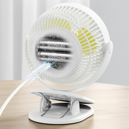 Ventilador mini de escritorio con clip JisuLife FA29A Ventilador portátil recargable por USB