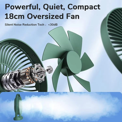 JisuLife FA19 4000mAh Wireless Rechargeable Desktop Mini Fan Silent Portable Fan