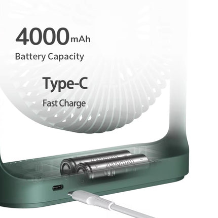 JisuLife FA19 4000mAh Wireless Rechargeable Desktop Mini Fan Silent Portable Fan