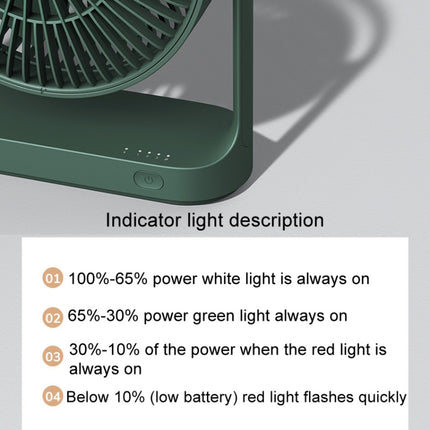 JisuLife FA19 4000mAh Wireless Rechargeable Desktop Mini Fan Silent Portable Fan