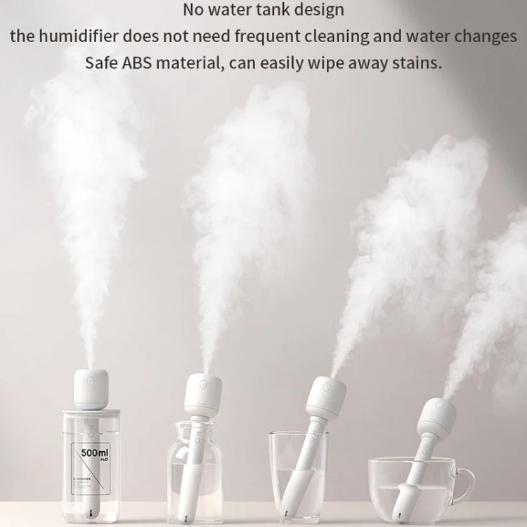 JisuLife JB07 Wireless High Mist Portable Humidifier, No Water Tank, White 1100mAh, White 2200mAh