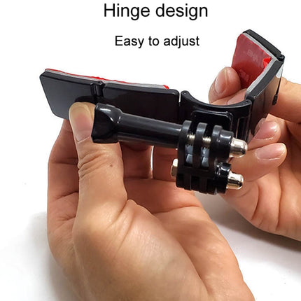 TUYU Motorcycle Integrated Hinged Helmet Chin Sports Camera Mounting Bracket, With 2 Stickers, With 4 Stickers