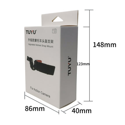 TUYU Motorcycle Integrated Hinged Helmet Chin Sports Camera Mounting Bracket, With 2 Stickers, With 4 Stickers