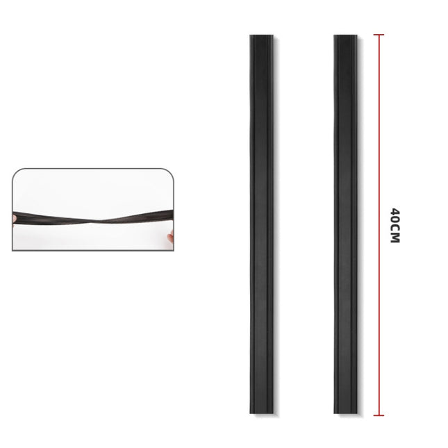 Car Side Window Wipers Removing Water Mist Universal Rubber Strips, 1pair