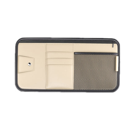 Car Sun Visor Card Glasses Holder Zipper Storage Bag