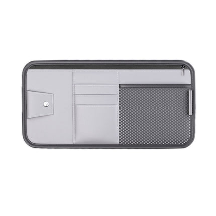 Car Sun Visor Card Glasses Holder Zipper Storage Bag