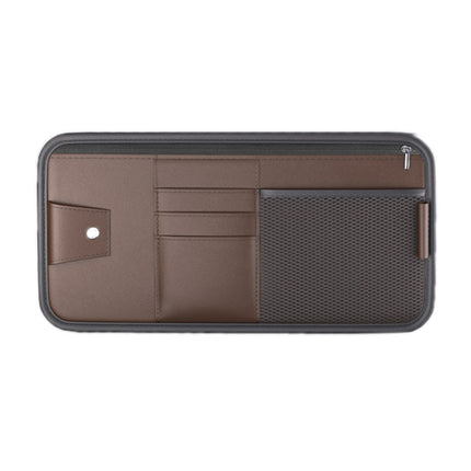 Car Sun Visor Card Glasses Holder Zipper Storage Bag