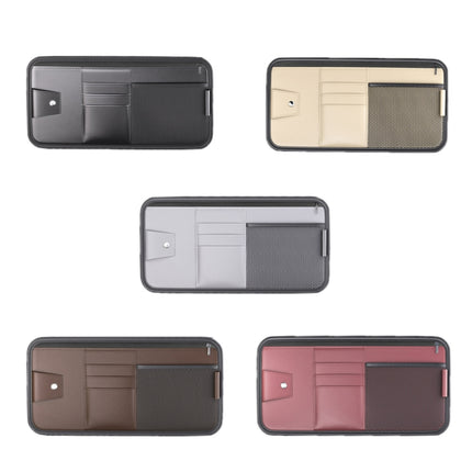 Car Sun Visor Card Glasses Holder Zipper Storage Bag