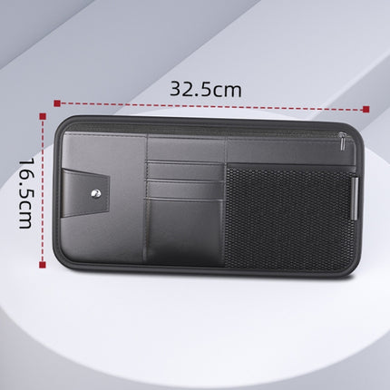 Car Sun Visor Card Glasses Holder Zipper Storage Bag