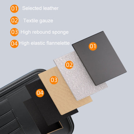 Car Sun Visor Card Glasses Holder Zipper Storage Bag